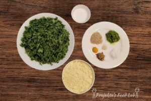 Kothimbir Vadi Ingredients For Kothimbit Vadi