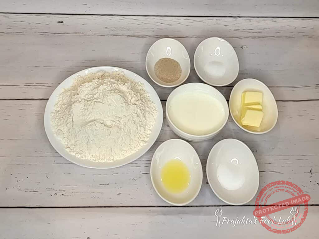 Soft And Easy Ladi Pav (Eggless Dinner Rolls) Ingredients For Ladi Pav