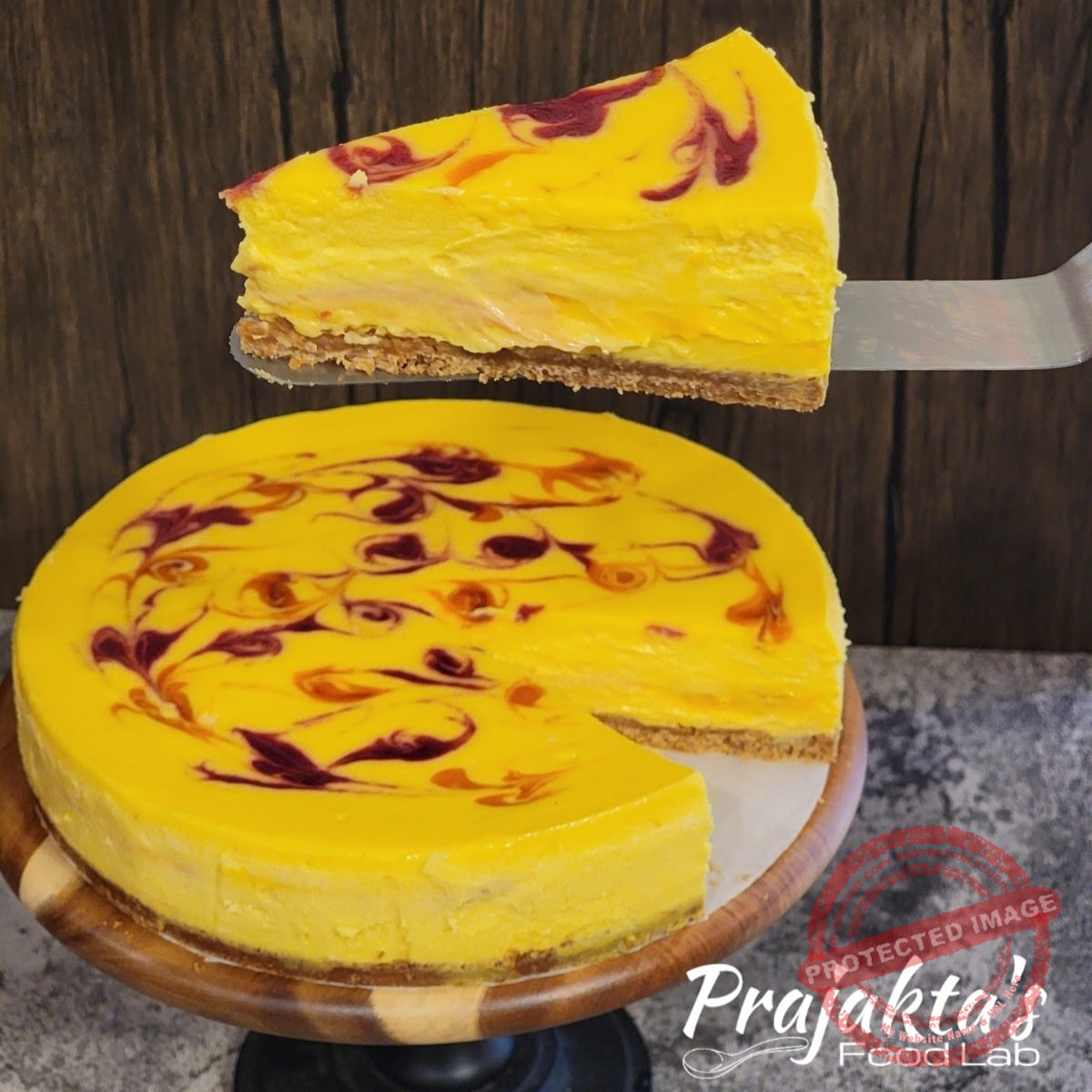Mango Raspberry Cheesecake