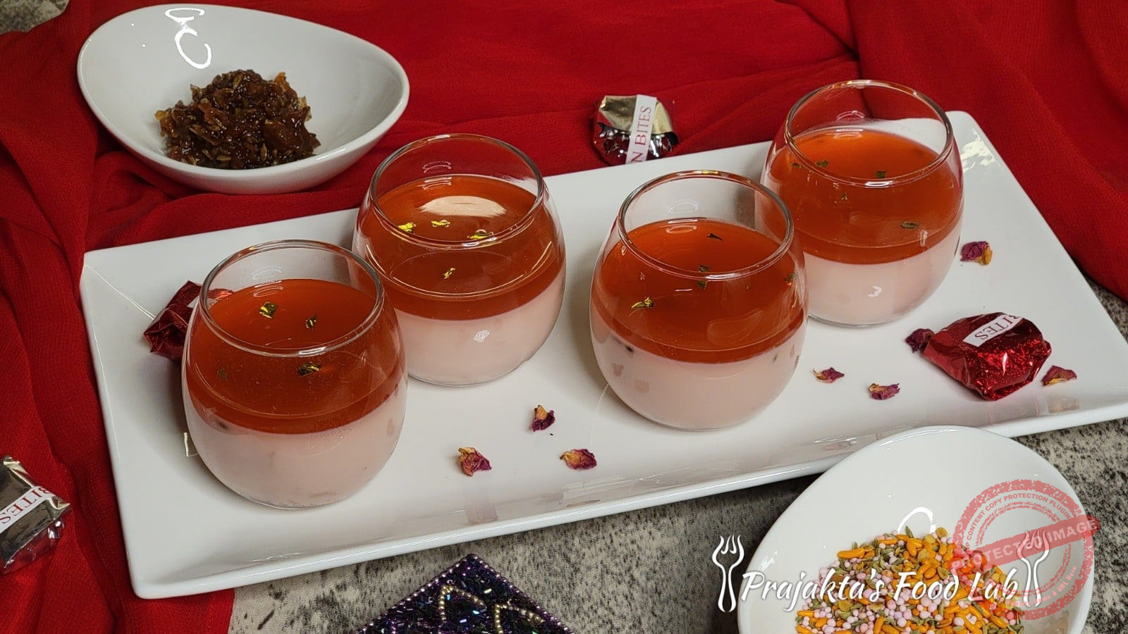 Gulkand Panna Cotta With Mukhwas Jelly