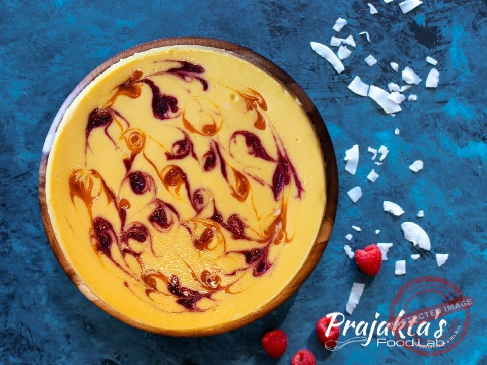 Mango Raspberry Cheesecake