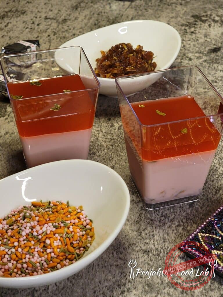 Gulkand Panna Cotta With Mukhwas Jelly Panna Cotta