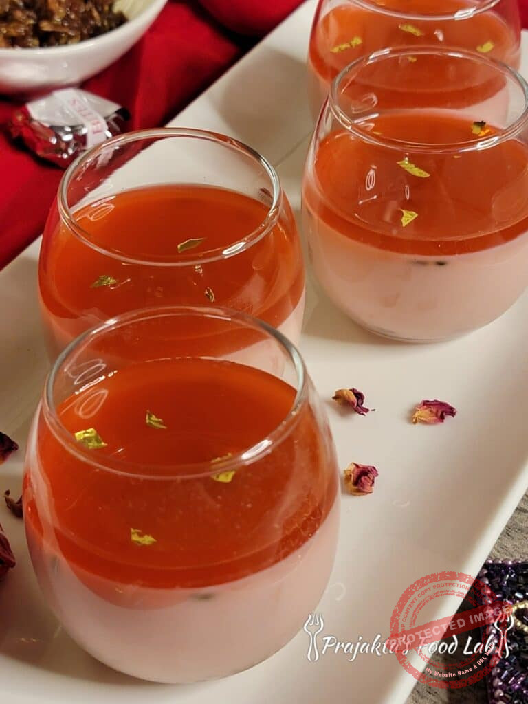 Gulkand Panna Cotta With Mukhwas Jelly Gulkand Panna Cotta