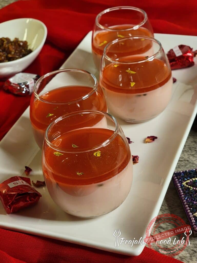 Gulkand Panna Cotta With Mukhwas Jelly Gulkand Panna Cotta With Mukhwas Jelly