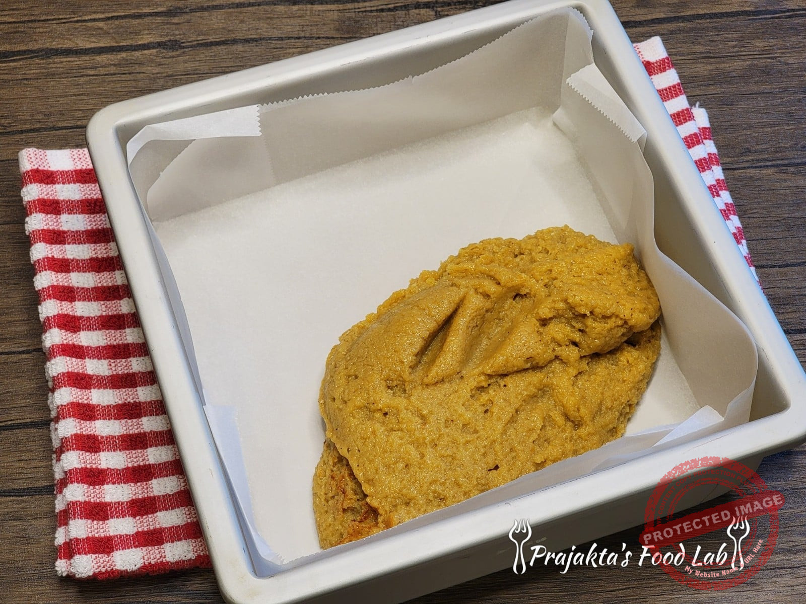 Pour The Barfi Mixture To Set