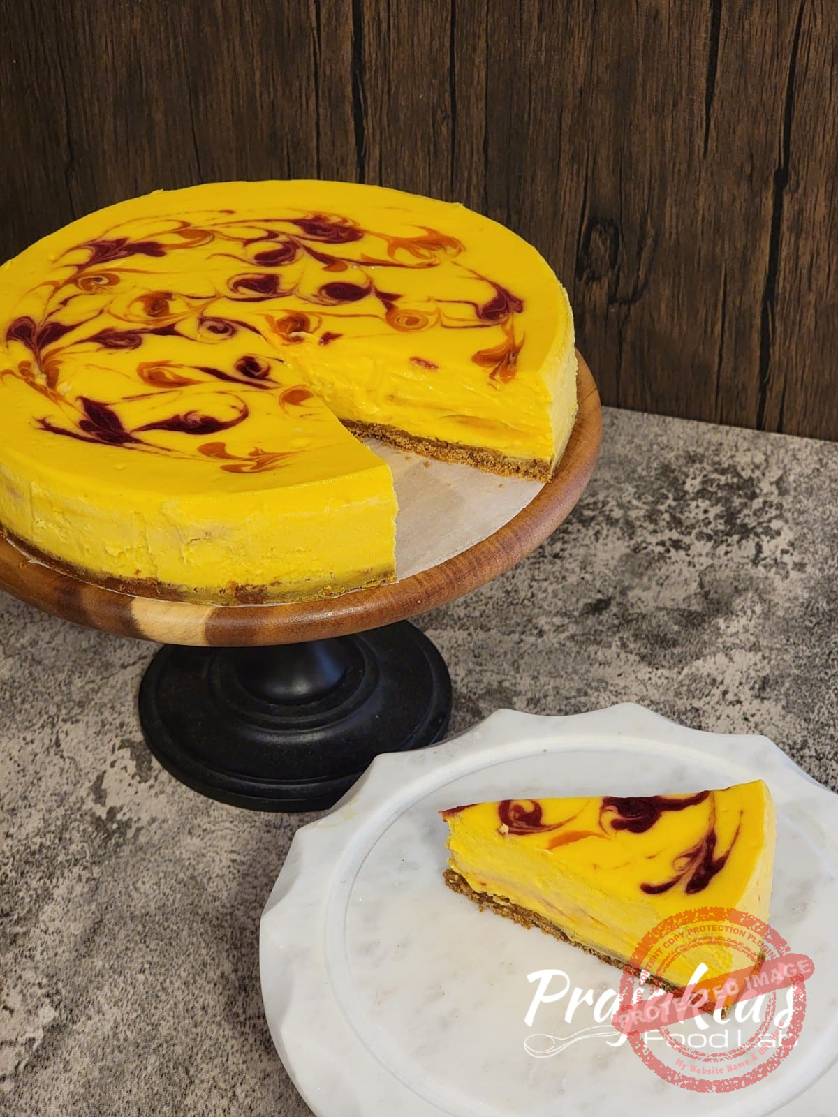Mango Raspberry Cheesecake