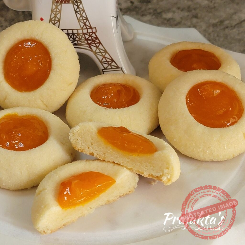 Refreshing Thandai Milk Mango Thumbprint Cookies