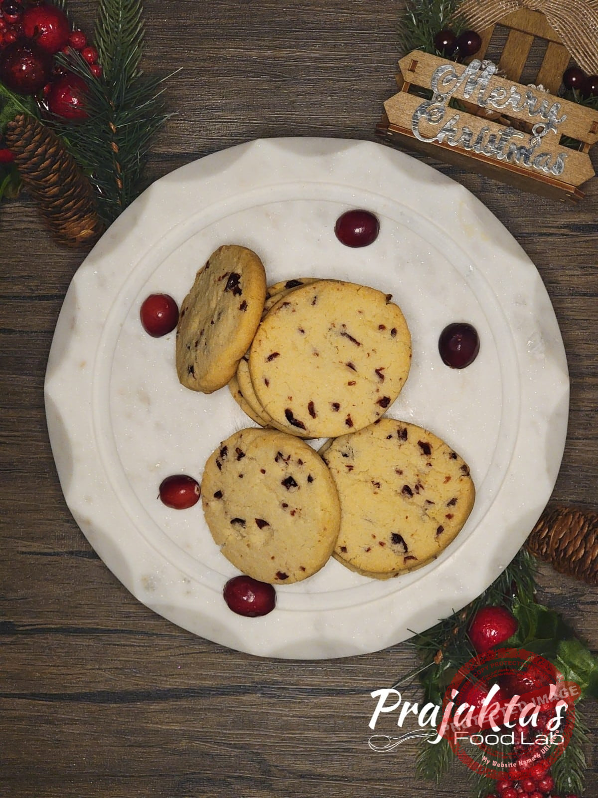 Eggless Cranberry Almond Cookies Eggless Almond Cranberry Cookies