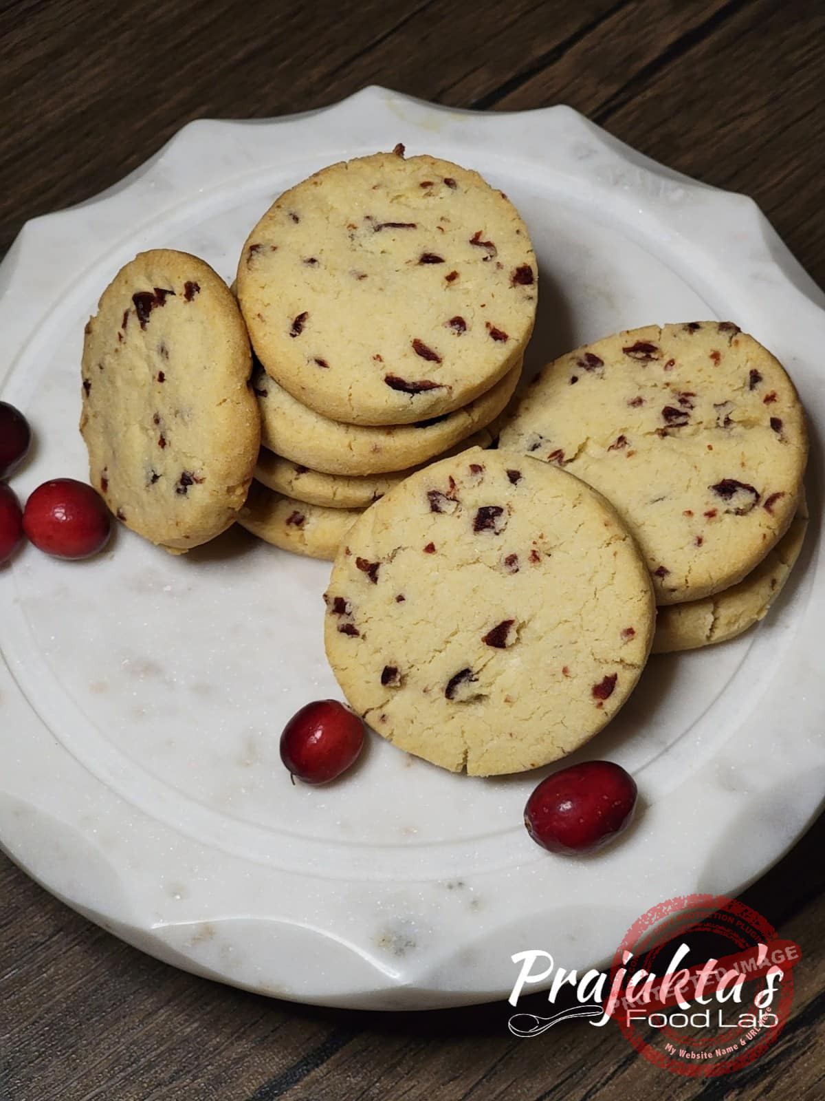 Eggless Cranberry Almond Cookies Eggless Cranberry Almond Cookies
