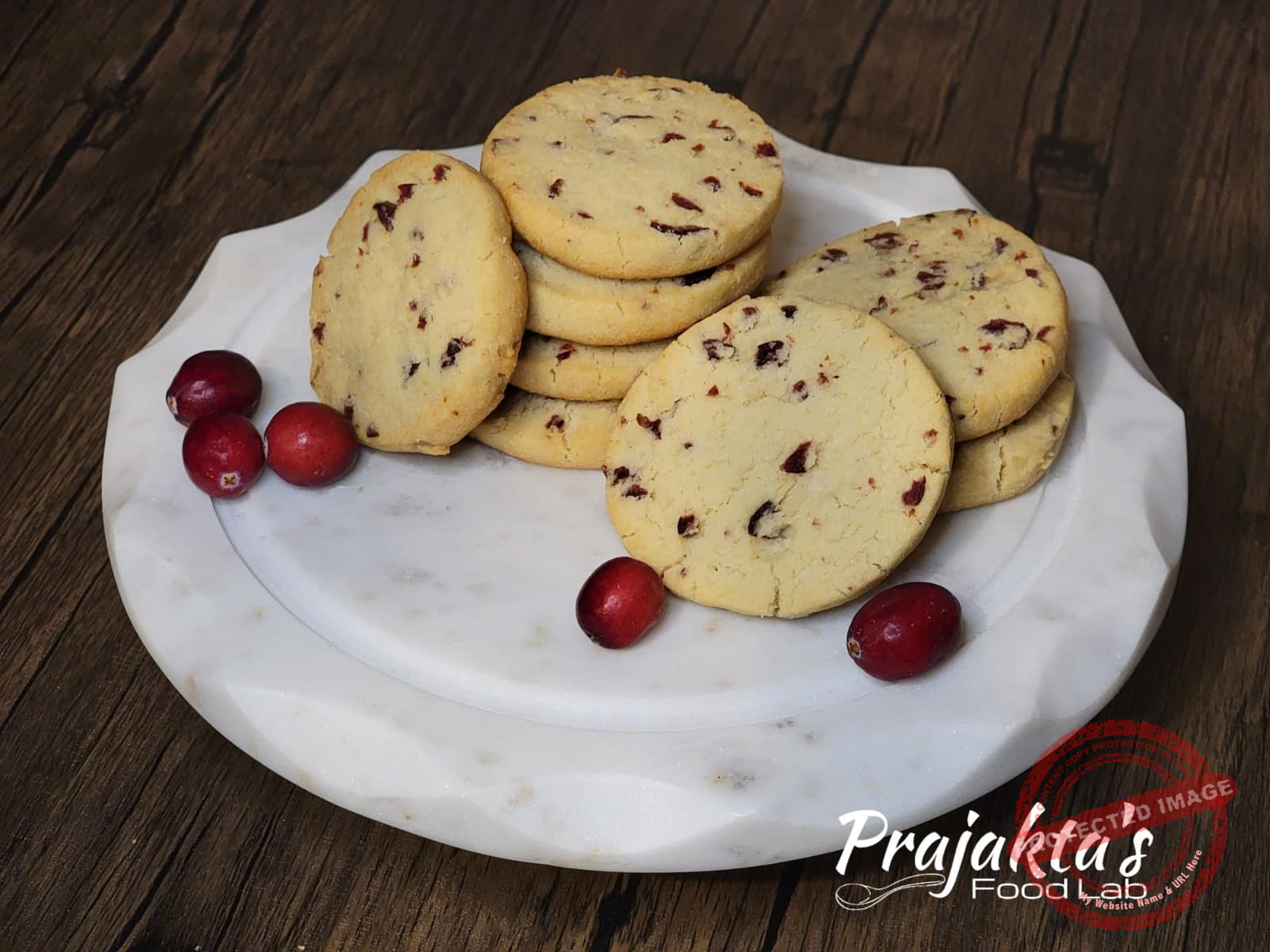 Eggless Cranberry Almond Cookies Eggless Cranberry Almond Cookies