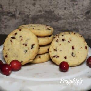 Eggless Cranberry Almond Cookies Eggless Cranberry Almond Cookies