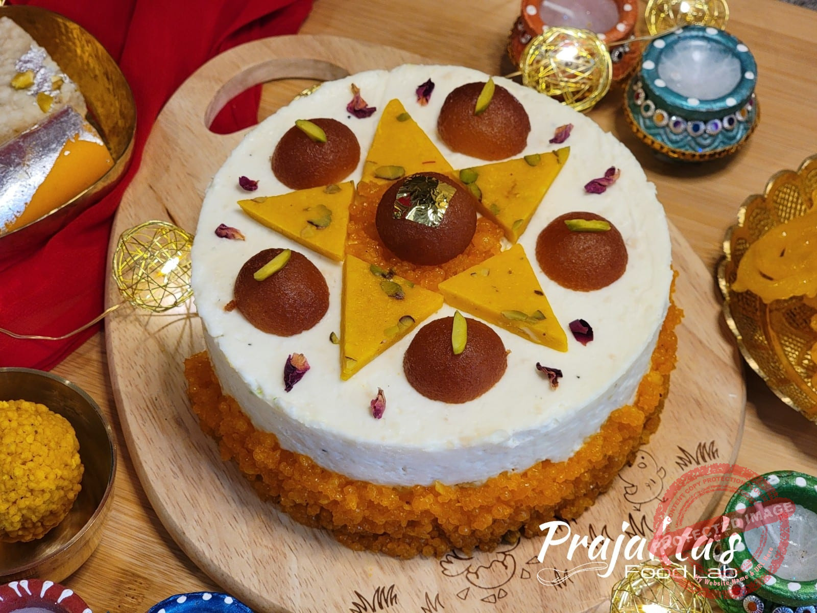 Mithai Cheesecake No Bake Mithai Cheesecake